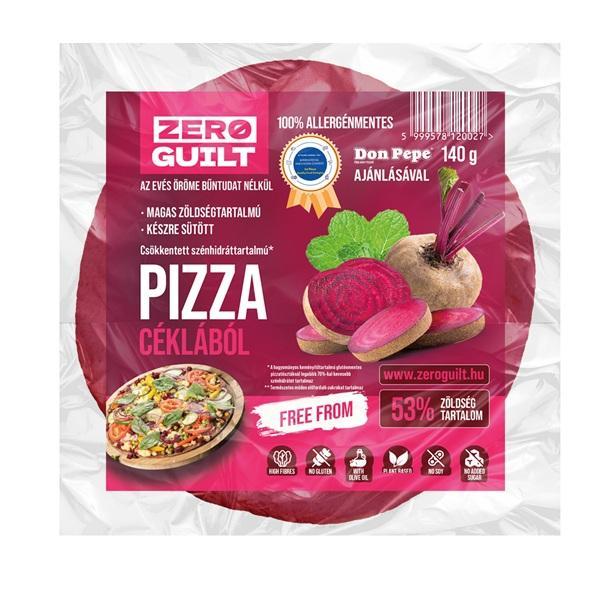 Zero guilt készre sütött, fagyasztott pizzalap céklával