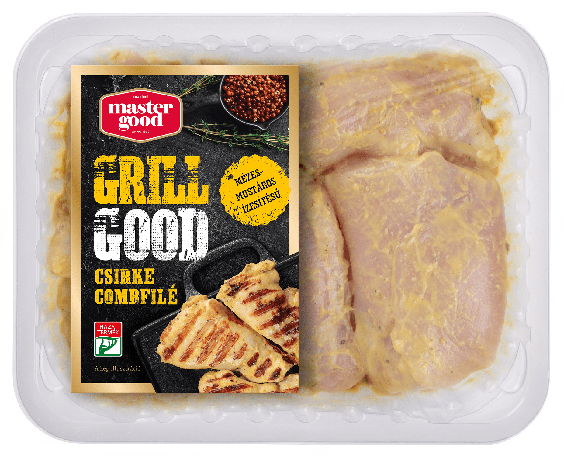 Csirke combfilé mézes mustáros ízesítéssel 500g