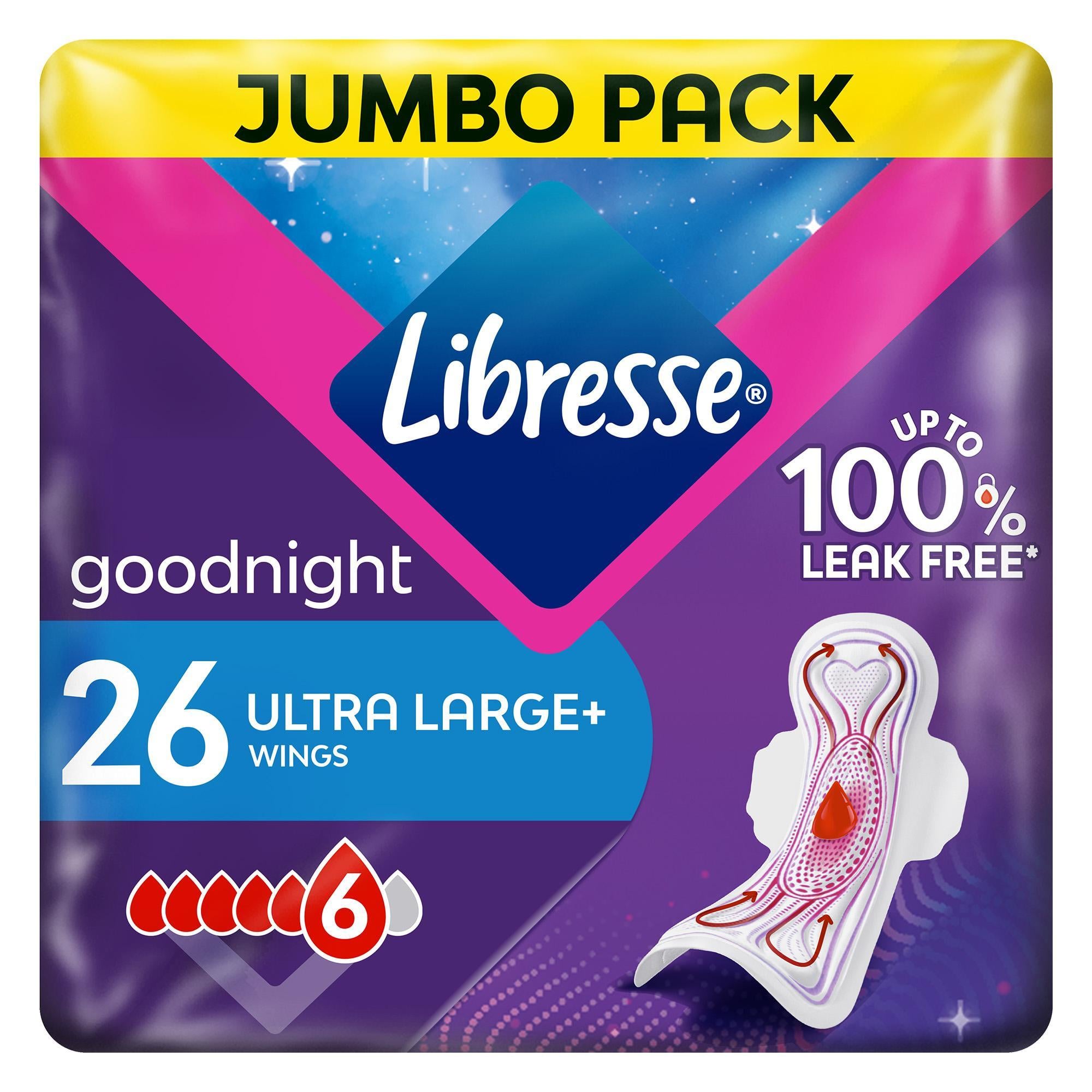Libresse Ultra Goodnight Large wings egészségügyi betét