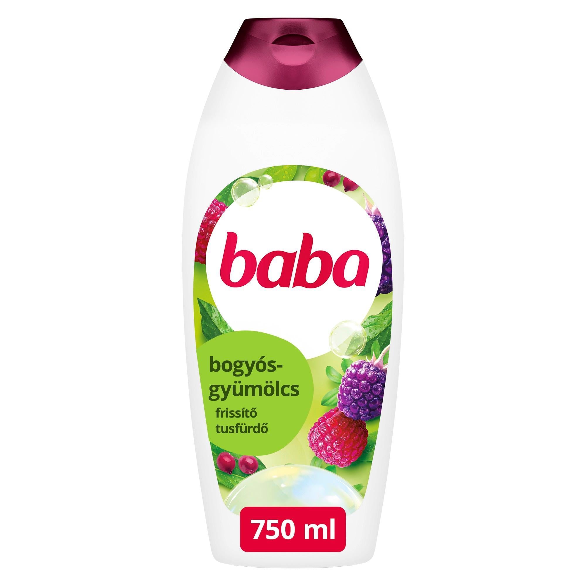 Baba Gyümölcsöskert tusfürdő  bogyósgyümölcs illat 750ml