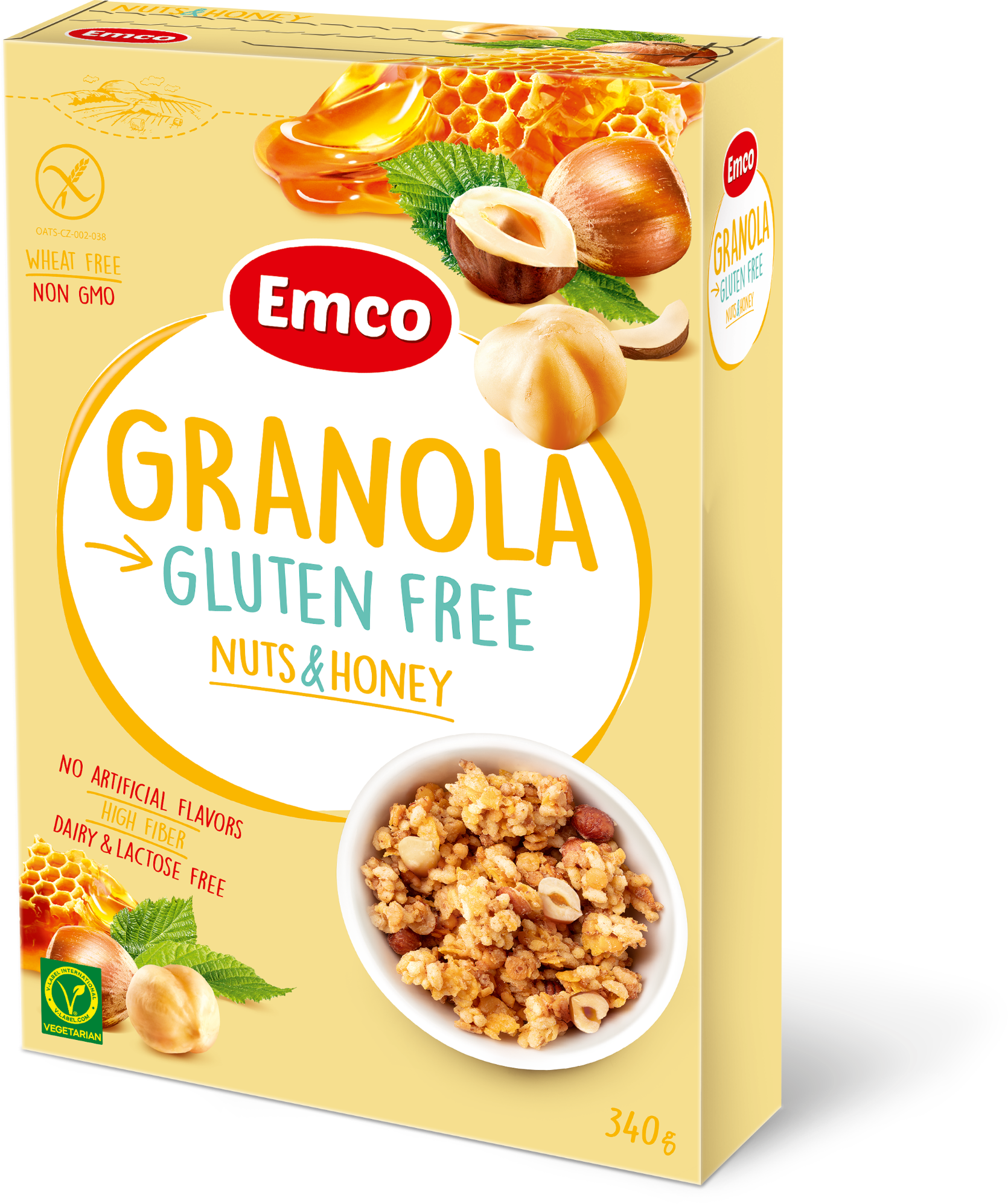 Emco Gluténmentes Granola mézzel és erdei mogyoróval