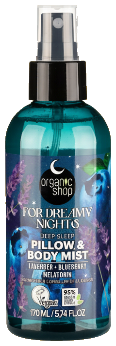 Organic Shop “Deep sleep” Párna- és testpermet levendulával, áfonyával és melatoninnal