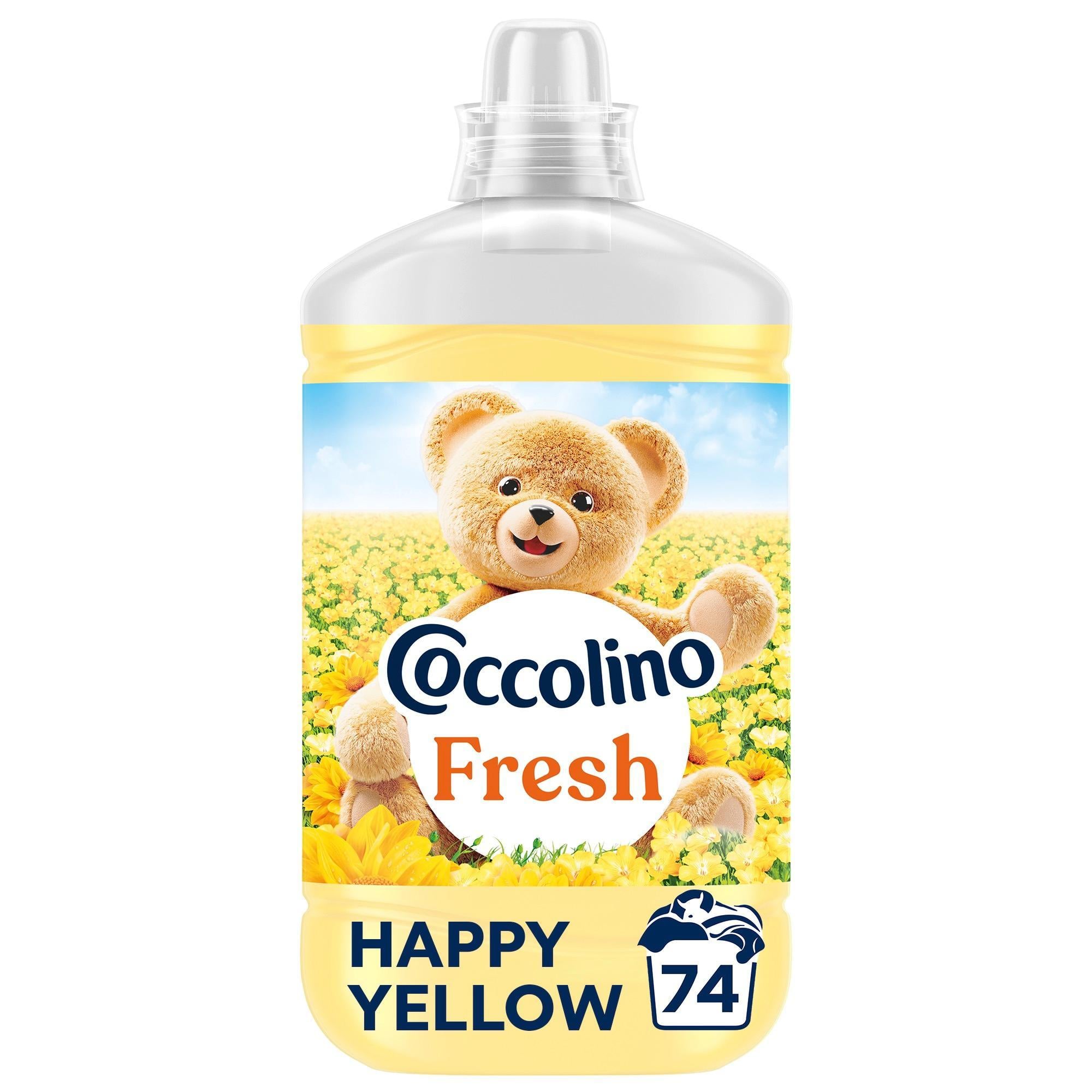 Coccolino Fresh&Soft Happy Yellow öblítő, 74 mosás, 1702 ml