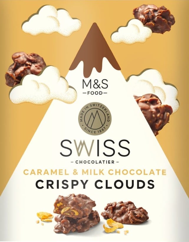 Marks & Spencer Tejcsokoládé mandulás nugáttal, sós karamellel és kukoricapehellyel
