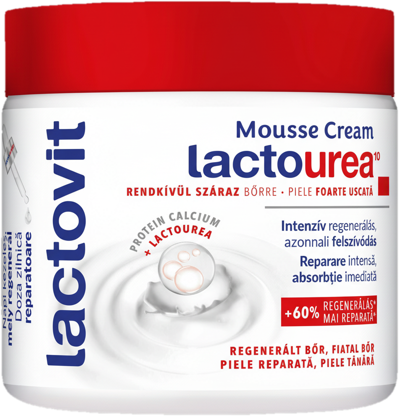 Lactovit Lactourea Mousse krém testápoló rendkívül száraz bőrre