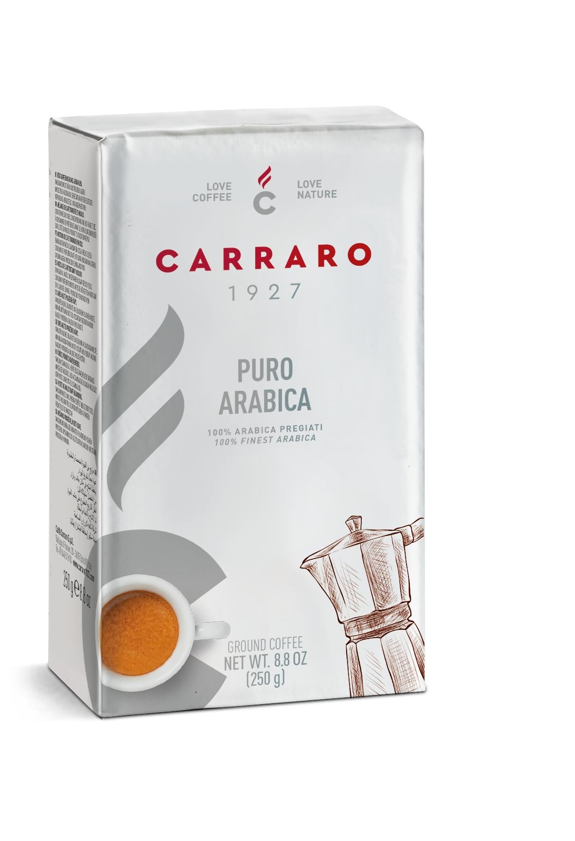 Carraro Puro Arabica 100% arabica őrölt - pörkölt kávé