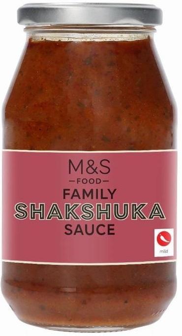 Marks & Spencer Shakshuka paradicsomszósz kaliforniai paprikával, hagymával és fűszerekkel