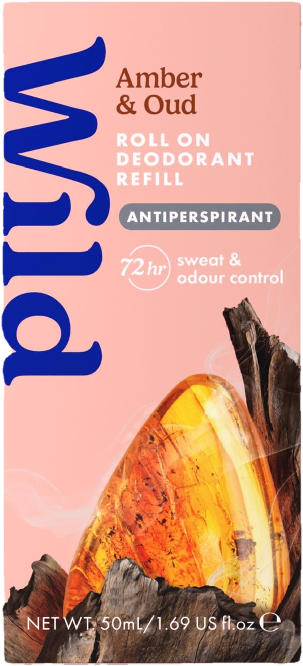 WILD Izzadásgátló roll-on utántöltő Borostyán - Oud illattal