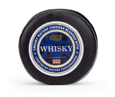 Wyke cheddar sajt whiskyvel, kerek, wax kéregben