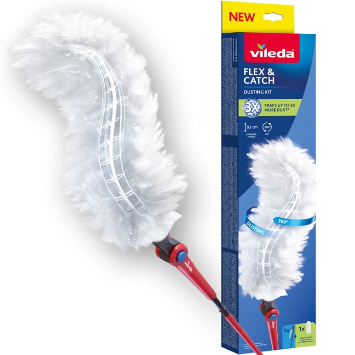 Vileda Flex&Catch hosszú nyelű portörlő szett