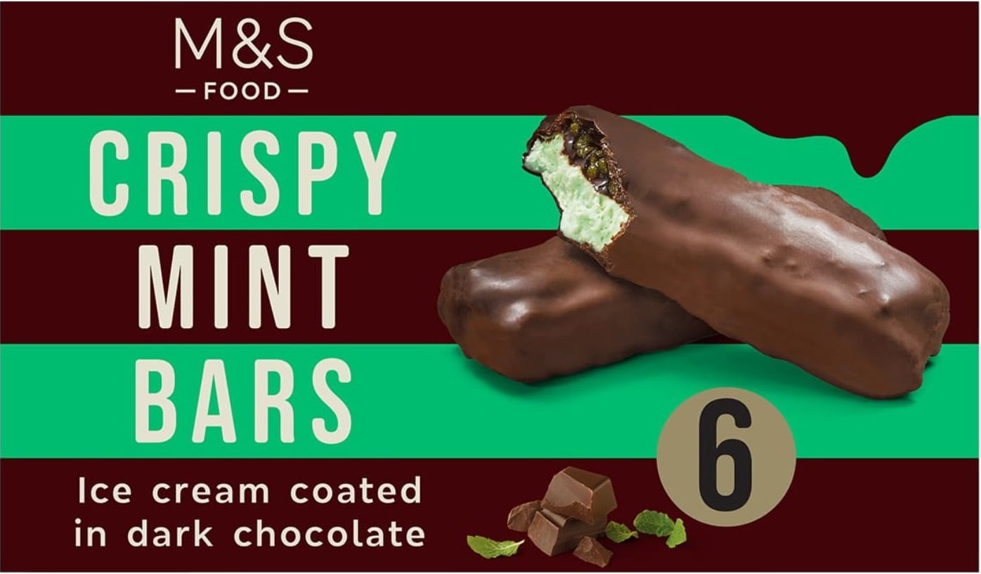 Marks & Spencer Roppanós, menta ízű jégkrém