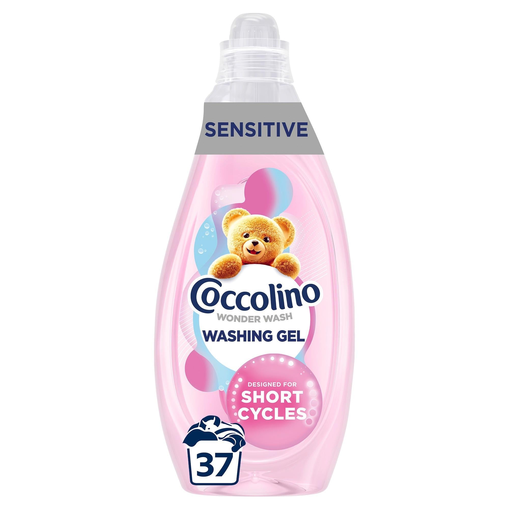 Coccolino Wonder Wash Sensitive mosószer gyors mosáshoz, érzékeny bőrre, 37 mosás, 1. 48 l