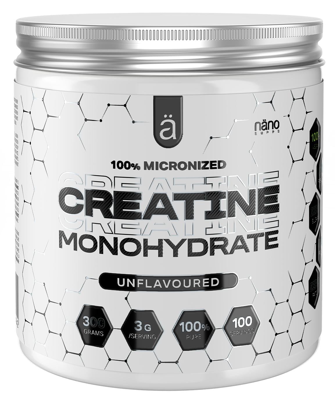 Nanosupps Kreatin 100% Monohidrát por