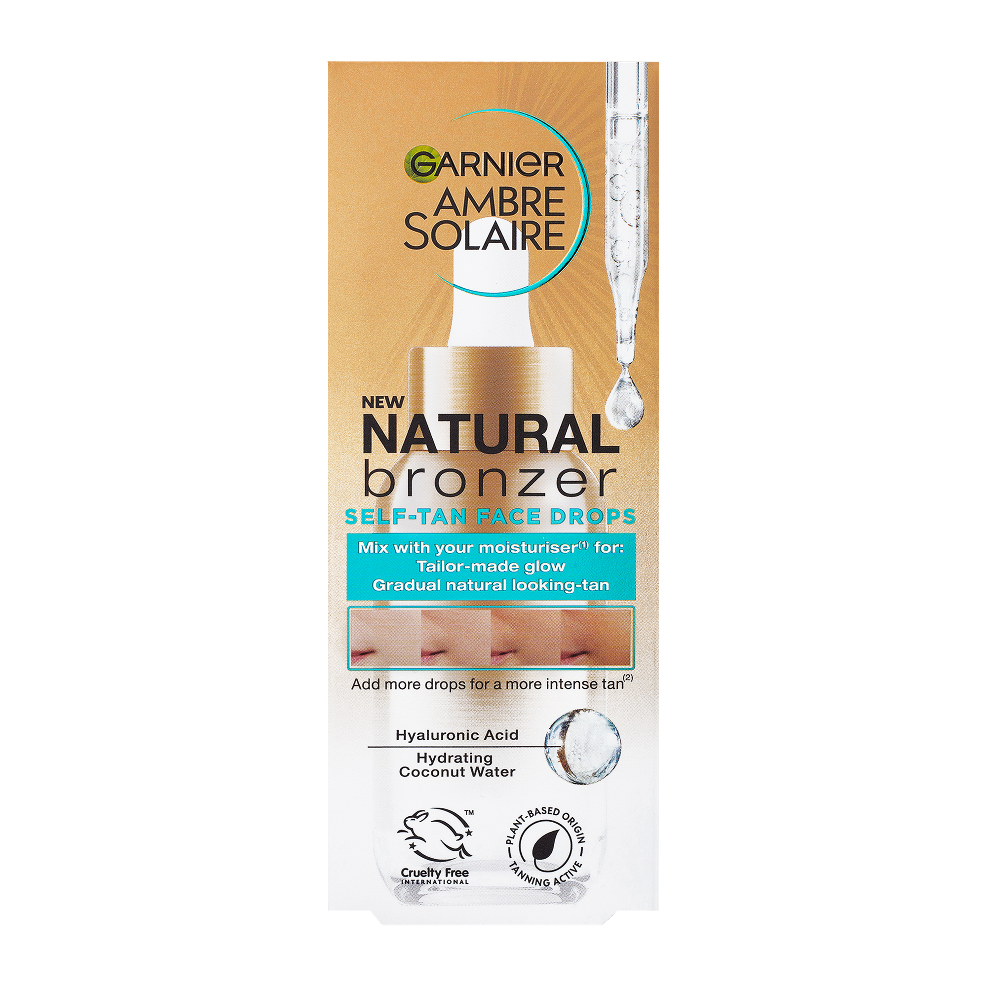 GARNIER Ambre Solaire Natural Bronzer Önbarnító cseppek arcra