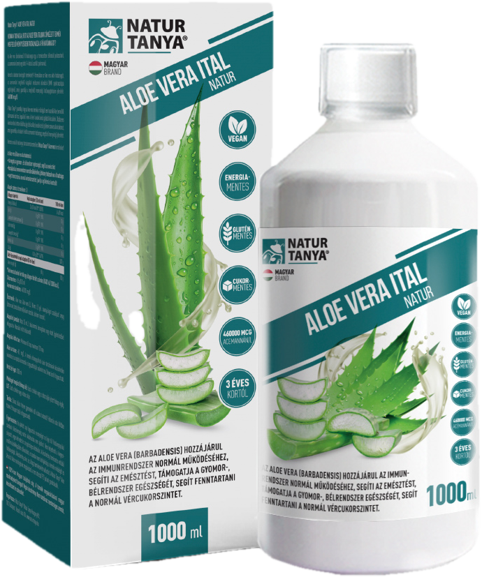Natur Tanya® Aloe Vera Ital Natur, igazolt acemannánnal 1000 ml