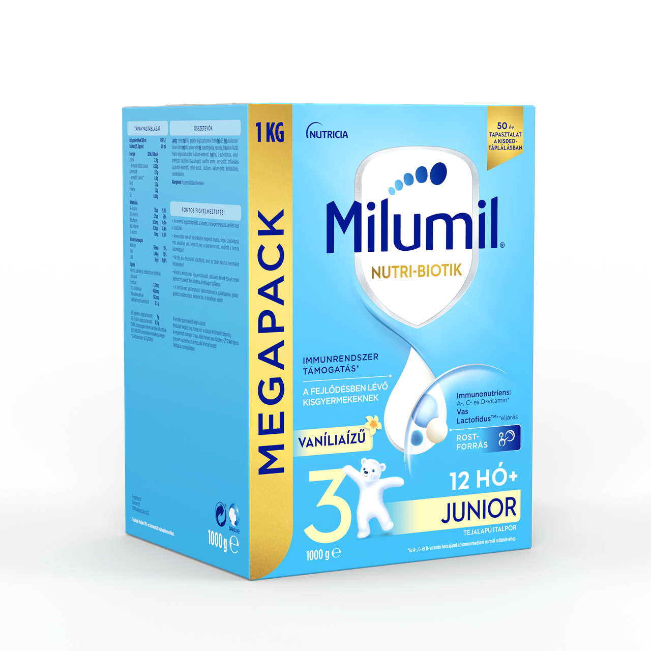 Milumil 3 Junior Vanília ital 12 hónapos kortól