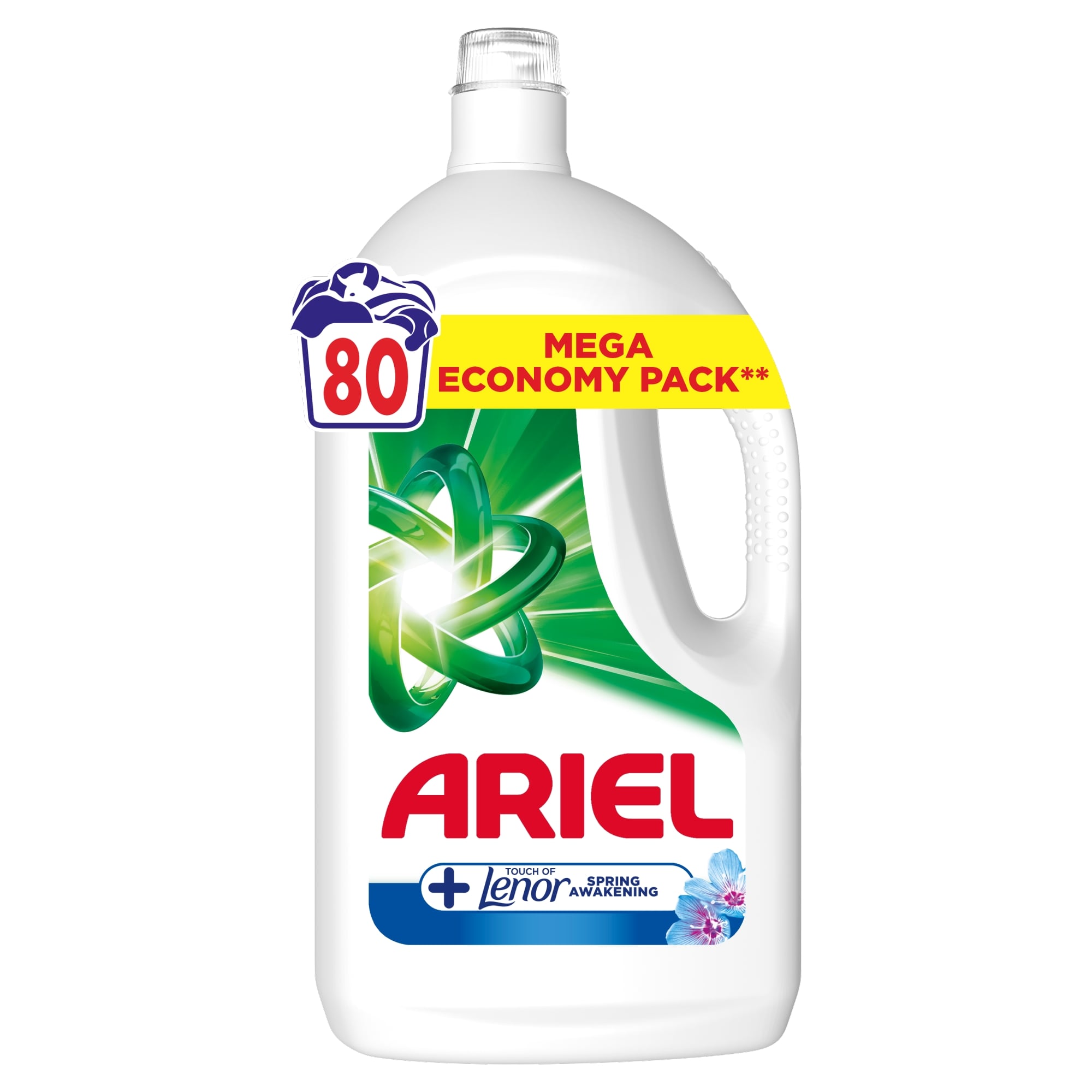Ariel Folyékony Mosószer + Touch of Lenor Spring Awakening 80 Mosáshoz, 3. 6 l