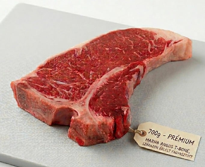 Marha ANGUS T-Bone, szárazon érlelt fagyasztott