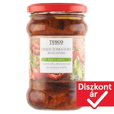 szárított paradicsom növényi olajban, zöldfűszerekkel 280 g