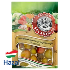 Kécskei Savanyúság csípős, savanyított cseresznyepaprika 550 g