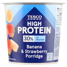 High Protein instant vaníliaízű zabkása, fagyasztva szárított banán- és eperdarabokkal 65 g