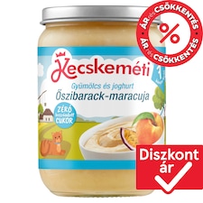 Kecskeméti bio gyümölcs és joghurt őszibarack-maracuja bébidesszert 7 hónapos kortól 190 g