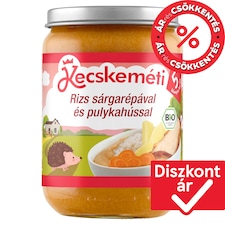 Kecskeméti bio rizs sárgarépával és pulykahússal bébiétel 5 hónapos kortól 190 g