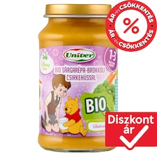 Univer Disney Baby bio sárgarépa-brokkoli csirkehússal bébiétel 12 hónapos kortól 220 g