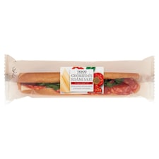 bagett paprikás chili szósszal, chorizo sertéskolbásszal, sajttal, piros paprikával 174 g