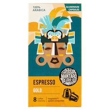 Mantaro Espresso Gold őrölt pörkölt kávé alumínium kapszulában 10 db 52 g