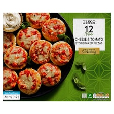 gyorsfagyasztott kövön sütött pizzalapok mozzarella sajttal és paradicsommal 12 db 360 g