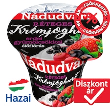 Nádudvari réteges élőflórás krémjoghurt erdei gyümölcsökkel 180 g
