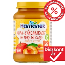 Hamánek alma-sárgabarack gyümölcs bébidesszert 4+ hónapos kortól 190 g