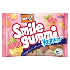 nimm2 Smilegummi vegyes gyümölcs ízű joghurtos gumicukorka vitaminokkal 100 g
