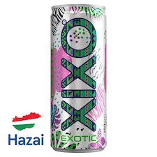 XIXO Exotic vegyes gyümölcs ízesítésű, szénsavas üdítőital cukrokkal és édesítőszerekkel 250 ml