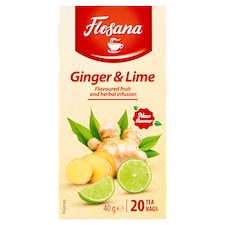 Flosana gyömbér és lime ízesítésű gyümölcs- és gyógytea keverék 20 filter 40 g