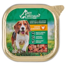 Pet Specialist teljes értékű állateledel felnőtt kutyák számára ragu csirkével és zöldségekkel 300 g