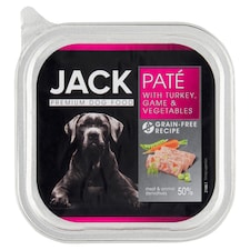 Jack Premium pástétom pulykahússal, vadhússal és zöldségekkel kutyáknak 150 g