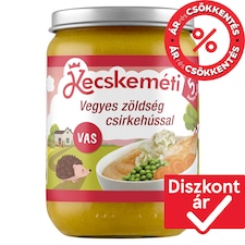Kecskeméti vegyes zöldség csirkehússal bébiétel 5 hónapos kortól 190 g