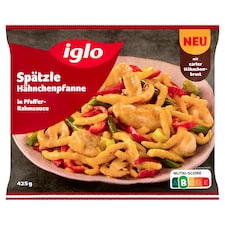 Iglo nokedli csirkemellel és zöldségekkel borsos tejszínes mártásban, mélyhűtve 425 g