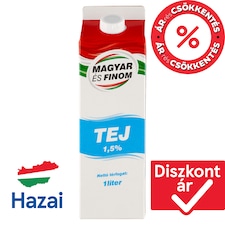 Magyar és Finom tej 1,5% 1 l