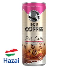 Ice Coffee Pink Latte eper- és fehér csokoládéízű UHT ital tejjel és kávékivonattal 250 ml