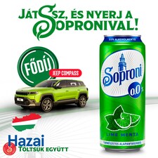 Soproni lime-mentás alkoholmentes sörital 0,0% 500 ml
