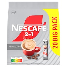 NESCAFÉ 2in1 Unsweetened Taste azonnal oldódó kávéspecialitás 20 x 8 g (160 g)