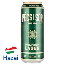 Pécsi Sör Prémium Lager bio minőségi világos sör 5% 0,5 l