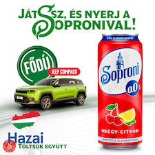 Soproni meggy-citromos alkoholmentes sörital 0,0% 500 ml