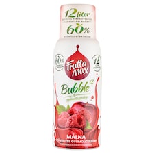 FruttaMax Bubble¹² málna ízű vegyes gyümölcsszörp cukorral és édesítőszerekkel 500 ml