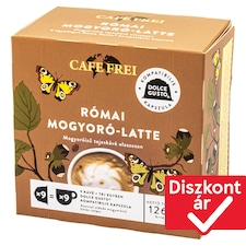 Cafe Frei Római Mogyoró Latte mogyoróízű egyadagos tejeskávé kapszula 9 x 14 g (126 g)