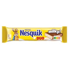 Nesquik Duo tejcsokoládéval mártott tejes krémmel töltött ostya 26 g