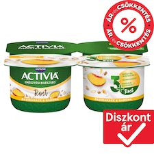 Danone Activia Rost élőflórás őszibarackos joghurt mazsolával, gabonákkal 4 x 120 g (480 g)